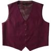 ZEROYAA Men's Hipster Urban Design 3 Pockets Business Formal Dress Vest for Suit Tuxedo ZLSV16 Wine Red X-Large view 4