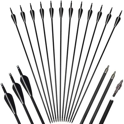 Obert 50pcs Archery Carbon Arrows 28 Inch Spine 550 Hunting Targeting Arrows with Replaceable Arrow Tips for Compound/Recurve Bow