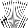 Obert 50pcs Archery Carbon Arrows 28 Inch Spine 550 Hunting Targeting Arrows with Replaceable Arrow Tips for Compound/Recurve Bow view 1