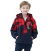 MGEOY Boys Rain Jacket Lightweight Waterproof Hooded Fleece Lined Raincoat Windbreakers for Kids Red 8/9 view 1