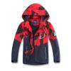 MGEOY Boys Rain Jacket Lightweight Waterproof Hooded Fleece Lined Raincoat Windbreakers for Kids Red 8/9 view 2