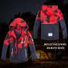 MGEOY Boys Rain Jacket Lightweight Waterproof Hooded Fleece Lined Raincoat Windbreakers for Kids Red 8/9 view 4