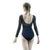 119141024 Long Sleeve Lace Leotards l Ballet Dance Fashion Leotards (Black, M) view 3