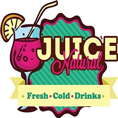 Zirni Juice Natural Fresh Cold Drinks Sticker Decal Design