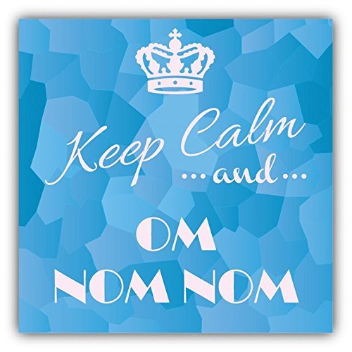 Zirni Keep Calm and Om Nom Nom Slogan Sticker Decal Design