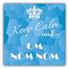 Zirni Keep Calm and Om Nom Nom Slogan Sticker Decal Design