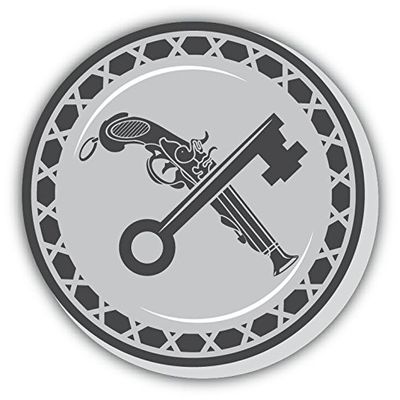 Pirate Musket Key Sticker Decal Design