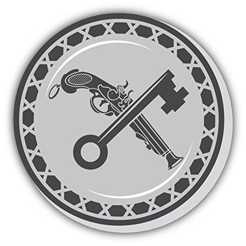 Pirate Musket Key Sticker Decal Design