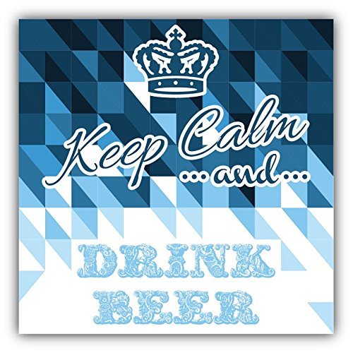 Zirni Keep Calm and Drink Beer Slogan Sticker Decal Design