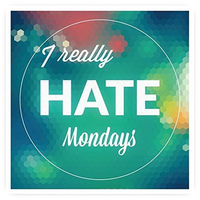Zirni I Really Hate Mondays Slogan Sticker Decal Design