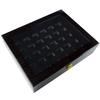 RECHIATO Championship Ring Display Case Display Case for Sports Rings baseball Ring display Wooden Box (30 Slots, Flat, Black) view 4