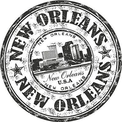 Zirni New Orleans City USA United States Travel Grunge Stamp Sticker Decal Design