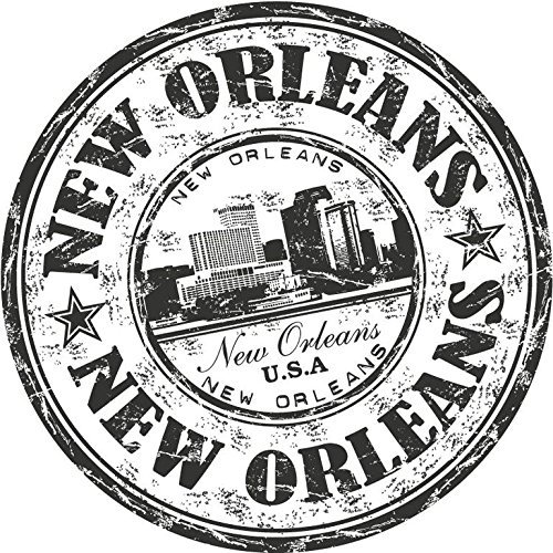 Zirni New Orleans City USA United States Travel Grunge Stamp Sticker Decal Design
