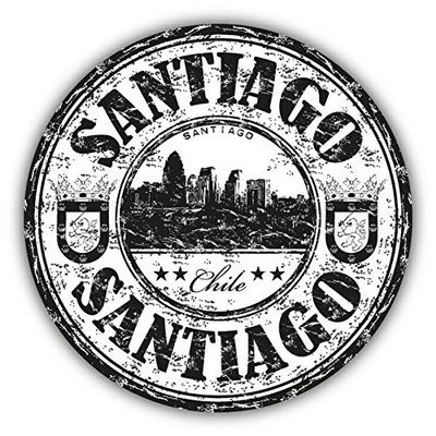 Zirni Santiago Chile Grunge Travel Stamp Sticker Decal Design