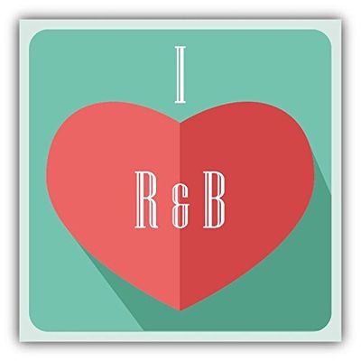 Zirni I Love R & B Heart Music Sticker Decal Design