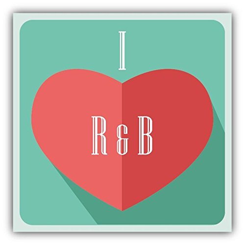 Zirni I Love R & B Heart Music Sticker Decal Design