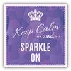 Zirni Keep Calm and Sparkle On Slogan Sticker Decal Design view 1