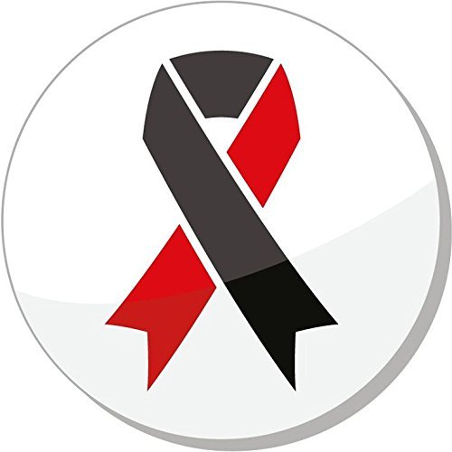 Zirni Red and Black Ribbons Atheist Symbol Sticker Decal Design