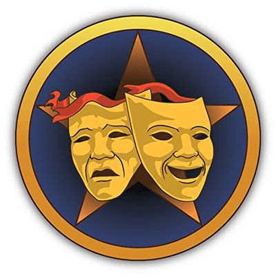 Zirni Masks Comedy Tragedy Theater Sticker Decal Design