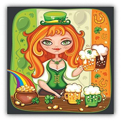 Zirni Saint Patrick's Day Cute Girl Sticker Decal Design
