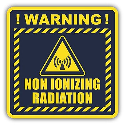 Zirni Non Ionizing Radiation Warning Sign Sticker Decal Design