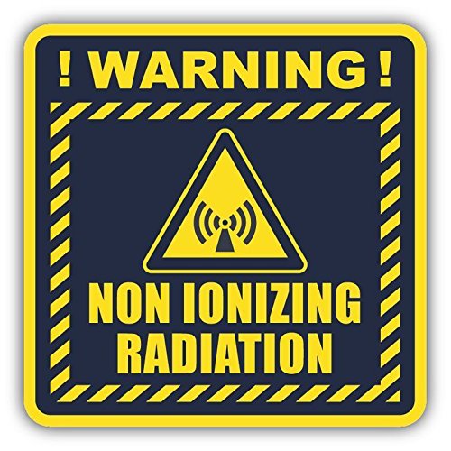 Zirni Non Ionizing Radiation Warning Sign Sticker Decal Design