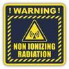 Zirni Non Ionizing Radiation Warning Sign Sticker Decal Design view 1