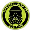 Zirni Keep Out Toxic Air Warning Sign Sticker Decal Design view 1