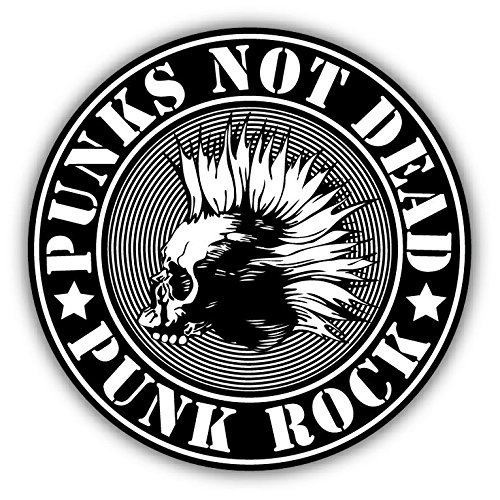 Zirni Punk Not Dead Skull Emblem Sticker Decal Design