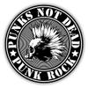 Zirni Punk Not Dead Skull Emblem Sticker Decal Design