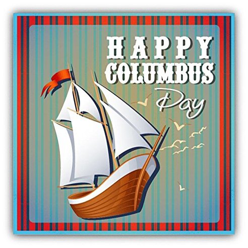 Zirni Ship Columbus Day Retro Sticker Decal Design