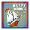 Zirni Ship Columbus Day Retro Sticker Decal Design view 1