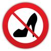Zirni No Women Shoe Funny Ban Stop Sign Sticker Decal Design