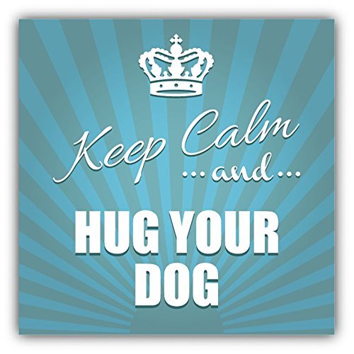 Zirni Keep Calm and Hug Your Dog Slogan Sticker Decal Design