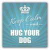 Zirni Keep Calm and Hug Your Dog Slogan Sticker Decal Design