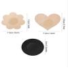 30 Pairs Nipple Cover Pasties Disposable Nipple Covers No Show Satin Breast Stickers Self Adhesive Breast Pasties for Women Rave Party Black and Beige view 3