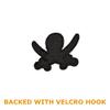 Blackout Calico Jack Skull Pirate Jolly Roger Morale Tactical ISAF PVC Rubber 3D Fastener Patch view 2
