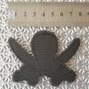 Blackout Calico Jack Skull Pirate Jolly Roger Morale Tactical ISAF PVC Rubber 3D Fastener Patch view 3