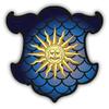 Zirni Sun Ornament Shield Retro Heraldic Sticker Decal Design