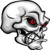 Zirni Skull Red Eyes Cartoon Sticker Decal Design view 1