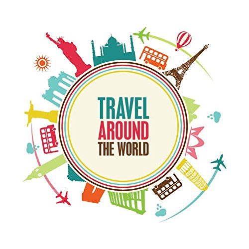 Zirni Travel Around The World Round Sticker Decal Design