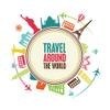 Zirni Travel Around The World Round Sticker Decal Design