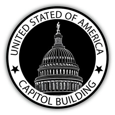 Zirni United States of America Capitol Building Sticker Decal Design