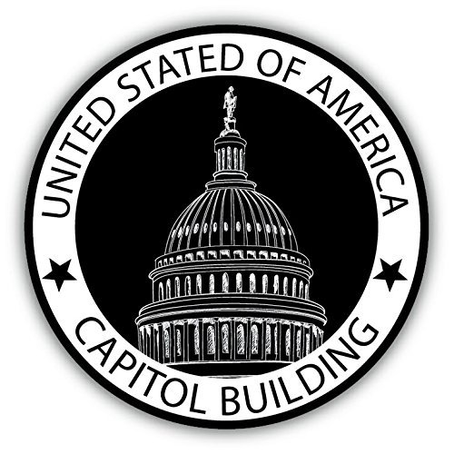 Zirni United States of America Capitol Building Sticker Decal Design