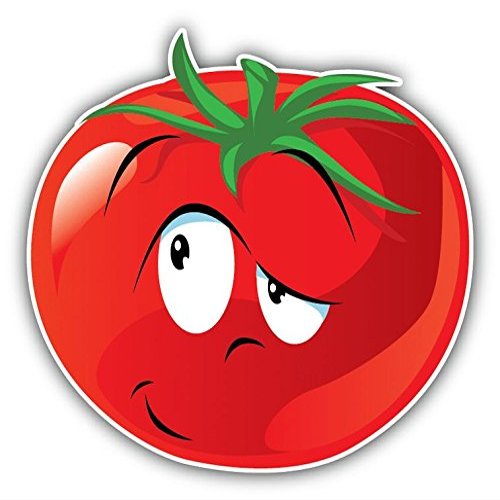 Zirni Tomato Smile Crafty Funny Cartoon Sticker Decal Design