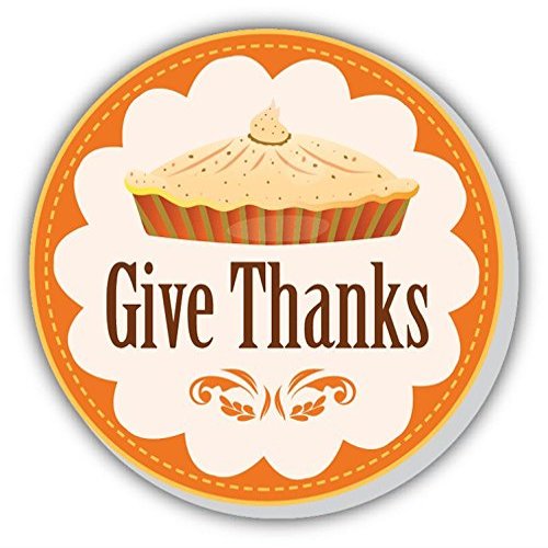 Zirni Thanksgiving Day Give Thanks Cake Sticker Decal Design