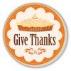 Zirni Thanksgiving Day Give Thanks Cake Sticker Decal Design