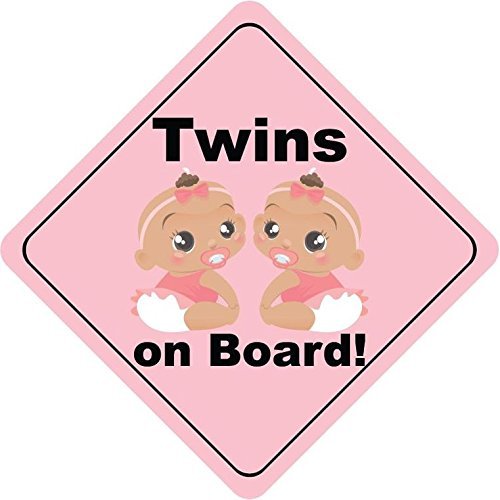 Twins On Board Girls Nipples Cute Funny Baby Sticker Decal Design