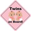 Twins On Board Girls Nipples Cute Funny Baby Sticker Decal Design