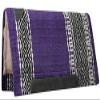 Showman 36" x 34" 100% Wool Top Cutter Style Saddle Pad (Purple/Black) view 1